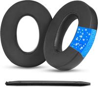 Coussinets de Rechange Compatible avec Casque Sennheiser HD598, HD598CS, HD560S, HD598SE, HD620S, HD518, HD599, HD569, HD579, HMEC 250 (Noir CG)