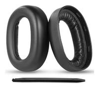Coussinets de rechange compatibles avec les casques Plantronics Voyager Surround 80 UC/Voyager Surround 85 avec accessoires en mousse à mémoire de forme en cuir protéiné souple - Noir
