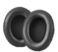 Coussinets de rechange en cuir protéiné compatibles avec les casques de jeu Kingston HyperX Cloud III/II/Flight - Mousse à mémoire de forme - Noir - Lot de 2