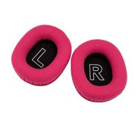 Coussinets de rechange en éponge pour écouteurs - Flanelle rouge rose | Coussins rembourrés en éponge pour écoute quotidienne, chat vocal et utilisation au bureau pour les médias à la maison et les