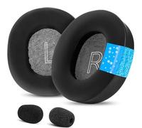 Coussinets de rechange en gel rafraîchissant compatibles avec casque de jeu Razer Nari/Nari Essential/Nari Ultimate/Kraken Kitty/V3/V4/Pro/X avec tissu respirant en soie glacée - Noir