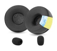 Coussinets de rechange en gel rafraîchissant H570e pour casques Logitech | Coussinets d'oreille en mousse à mémoire de forme en soie glacée Noir 50 mm