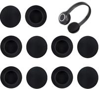 Coussinets de Rechange en Mousse pour Casque d'Écoute 50 mm, Coussinet Mousse Casque Audio Compatible avec Sennheiser EPOS PC 2 Chat PC 3 Chat PC 5 Chat PC 7 USB PC 8 (5 Paires)
