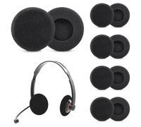 Coussinets de Rechange en Mousse pour Casque d'Écoute, Coussinets Oreillettes, Housses de Protection pour Casques Audio, Souple Confortables, Remplacement, Universel, Diamètre 5 cm, Noir, 5 Paires