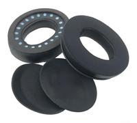 Coussinets de rechange pour Bose QC45 en gel rafraîchissant et mousse à mémoire de forme en cuir protéiné souple, série Around-Ear Series, gris, 90 x 72 mm