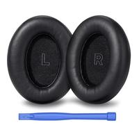Coussinets de rechange pour casque Bose QuietComfort Ultra - Mousse à mémoire de forme et cuir protéiné - Compatible avec casque Bose QC Ultra - Isolation phonique - Confort - Noir