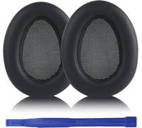 Coussinets de rechange pour casque JLab JBuds Lux ANC avec coussinets d'écouteurs,cuir protéiné et mousse à mémoire de forme,noirs