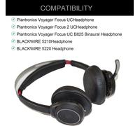 Coussinets de rechange pour casque Plantronics Voyager Focus 1/2 UC,Plantronics Voyager Focus B825,housses pour casque Poly BlackWire 5200,5210,5220,7225,Voyager 4210/4220.