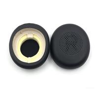 Coussinets de rechange pour casques Jabra Elite 45H Evolve2 65 UC - Coussinets d'oreille en mousse à mémoire de forme épais pour une utilisation prolongée - Noir non plat 100 x 25 mm (C)