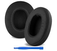 Coussinets de rechange pour casques Skullcandy Crusher Wireless, Crusher Evo, Crusher ANC, Hesh3 et Venue ANC - Cuir protéiné/Noir