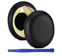 Coussinets de Rechange pour Jabra - Compatibles avec Les Casques Evolve2 65MS/65UC/40MS/40UC et Elite 45h - en Cuir protéiné à mémoire de Forme - Noir