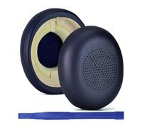 Coussinets de Rechange pour Jabra - Compatibles avec Les Casques Evolve2 65MS/65UC/40MS/40UC et Elite 45h - en Cuir protéiné à mémoire de Forme - Bleu