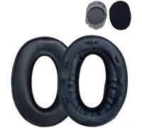Coussinets de rechange pour Sony WH-1000XM2 et MDR-1000X en peau d'agneau avec récupération élastique naturelle (noir)