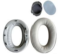 Coussinets de rechange pour Sony WH-1000XM2 et MDR-1000X en peau d'agneau avec récupération élastique naturelle (blanc)