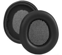 Coussinets de rechange pour SteelSeries pour Arctis for Nova for Elite - Coussins épais en mousse à mémoire de forme avec cuir protéiné pour casques de jeu, isolation phonique, noir, 9,5 x 8 cm (noir