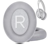 Coussinets de rechange premium pour casque Bose 700 NC700 Mousse à mémoire de forme avec suppression du bruit en cuir synthétique plus doux, plus épais, extra durable et fiable (argent)