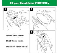 Coussinets de Rechange Professionnels compatibles avec Les Casques Focal Spirit One/Focal Listen sans Fil Pro avec Tissu Respirant et Mousse de Haute qualité