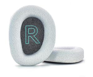 Coussinets de rechange recouverts de cuir protéiné doux pour casque sans fil Logitech G522 Lightspeed avec construction renforcée en tissu (gris)