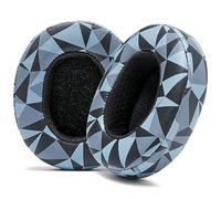 Coussinets de Rechange WC pour Casque Supra-auriculaire Skullcandy Hesh 3 et Crusher, fabriqués par Wicked Cushions | Durabilité, épaisseur et Confort améliorés | Geo Grey