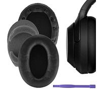 Coussinets de rechange WH-1000XM3 avec isolation phonique compatibles avec Sony WH1000XM3 - Casque supra-auriculaire sans fil avec réduction de bruit - Épaisseur supplémentaire et tige en plastique