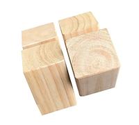 Coussinets de rehaussement pour pieds de meubles e Rehausseurs de meubles Rehausseurs de lit Rehausseurs de lit en bois Rehausseurs en bois for canapé Table et chaise Couleur bois 4 pièces(15cm)