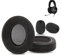 Coussinets de Remplacement Compatible avec Corsair HS35 HS45 Stereo Gaming Headphones Coussinets d'oreille (Cuir protéiné/Mousse à mémoire de Forme)