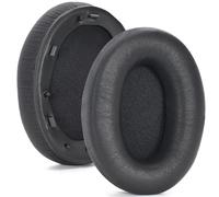 Coussinets de remplacement en cuir d'agneau noir compatibles avec Sony WH-1000XM3 (WH1000XM3) - 2 pièces