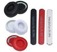 Coussinets de remplacement pour bande de sauna Pro DETOX, housse en éponge, coussin pour Beats By Dr. Dre Pro DETOX, coussinets d'oreille, pièces de réparation, un ensemble red and white
