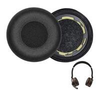 Coussinets De Remplacement pour Casque Jabra Evolve 75 75+ 75 UC 75MS, Mousse Mémoire De Forme Et Similicuir Noir, Installation Facile À Clips, Une Paire Complète