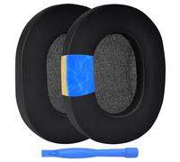 Coussinets de Remplacement pour Sony WH-1000XM5 by MMOBIEL - Gel Réfrigérant & Tissu Ice-Silk avec Mousse à Mémoire de Forme - Oreillettes Anti-Bruit de Rechange - Noir