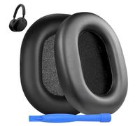 Remplacement Coussinets d'oreille pour Sony WH-1000XM5 Noise Cancelling Casque par MMOBIEL - Memory Foam et Protein PU Coussinet Casque - Coussinets de Rechange - Noir