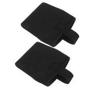 Coussinets de Repose-pieds pour Fauteuil Roulant Manuel, Noirs | Maille et Mousse, Surface Antidérapante, Soutien Stable, Usage Maison ou Communauté, pour Seniors