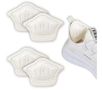 Coussinets de Talon 2 Paires, Protecteur de Soins des Pieds Auto-Adhésif pour Empêche Frottements Ampoules Chaussures Grandes, Pour Baskets, Chaussures en Cuir, Talons Hauts (Blanc)