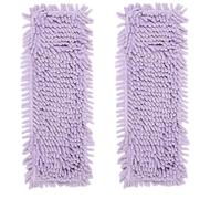 Coussinets de tête vadrouille domestique 2 pièces | Tampons de nettoyage faciles à remplacer, remplacement de vadrouille à poussière 40x10cm(PURPLE)