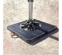 Coussinets de Vérins Stabilisateurs Plaque de support de stabilisateur comprenant des poignées de transport en corde, des patins de mise à niveau de grue pour caravane (Size:11.8x11.8x1.6in/30X30X4cm)