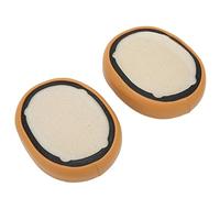 Coussinets d'écouteurs en cuir protéiné souple et éponge, isolation phonique en mousse à mémoire de forme, coussinets de rechange pour Skullcandy Crusher 3.0 sans fil Hesh3 (marron clair)
