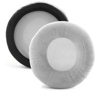 Coussinets d'écouteurs ronds en velours de 100 mm - Compatibles avec de nombreux casques de grande taille - Compatibles avec Beyerdynamic, Sennheiser, AKG, ATH, Sony et plus (gris)