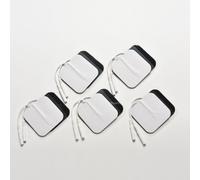 Coussinets D'électrodes Réutilisables Pour Unité Tens Ems, Avec Connecteur De 2mm Pour Massage Amincissant, Appareil De Thérapie Numérique, 5x5cm, 10 Pièces