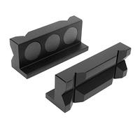 Coussinets d'étau 2 pièces, pince de bloc de mâchoire d'étau rt, aimant en aluminium et th S, d pour articles ronds irréguliers, Compatible avec perceuse à colonne Pew