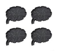 Coussinets d'isolation thermique en silicone pour une utilisation sous des bols, des tasses et des ustensiles de cuisine chauds pour protéger les tables et les comptoirs de la chaleur (noir)