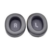Coussinets d'oreille Chenpaif, 1 paire de coussinets d'oreille en mousse à mémoire de forme souple de remplacement Coussinets d'oreille en cuir pour J-B-L E55BT Casque d'écoute sans fil Bluetooth Noir