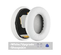Coussinets d'oreille compatibles avec les casques Bose QuietCom et T Ultra, en peau de mouton blanch