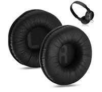 Coussinets d'oreille Coussins en Mousse Compatible avec Casque JBL Tune520BT/Tune510BT/T500BT/T450BT/JBL JR300BT/JR300/JR310BT/JR310 (Cuir protéique plissé-Noir)