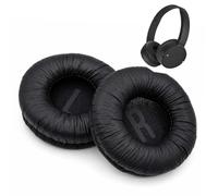 Coussinets d'oreille Coussins en Mousse Compatible avec Casque JBL Tune520BT/Tune510BT/T500BT/T450BT/JBL JR300BT/JR300/JR310BT/JR310 (Cuir protéique plissé-Noir)
