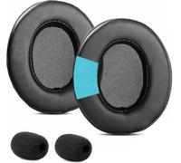 Coussinets d'oreille de rechange compatibles avec les casques stéréo Roccat ElO 7.1 Air/ELO 7.1 USB/ELO X (coussinets en cuir protéiné)