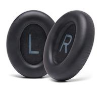 Coussinets d'oreille de rechange en mousse antibruit, cuir PU plus souple pour certains casques (lot de 2 noirs)