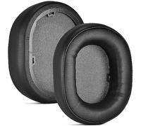 Coussinets d'oreille de rechange HS55 HS65 compatibles avec casque de jeu Corsair HS55 / HS55 Pro / HS65 - Confortables - Cuir protéiné - Mousse à mémoire de forme haute densité - Noir