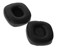 Coussinets d'oreille de Rechange Noirs, Cuir Artificiel et Mousse | Casque Major 3, Remplacement des Coussinets Perdus ou Cassés, Montage Rapide, Lot de 2 Pièces
