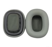 Coussinets d'oreille de rechange pour AirPods Max en cuir protéiné en mousse à mémoire de forme, isolation phonique, confortable, gris, noir, argent, bleu, rose, vert, 80 x 100 mm (E)