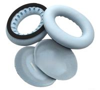 Coussinets d'oreille de rechange pour Bose QC45 en mousse à mémoire de forme avec gel rafraîchissant en cuir protéiné souple, série Comfort Around Ear Series gris, 90 x 72 mm (D)